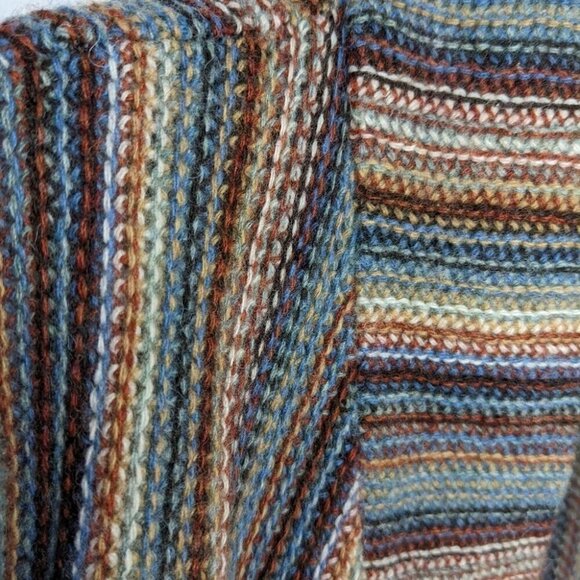 ZARA Rainbow knit open front Wool blend bell sleeves cardigan Medium - Picture 10 of 10